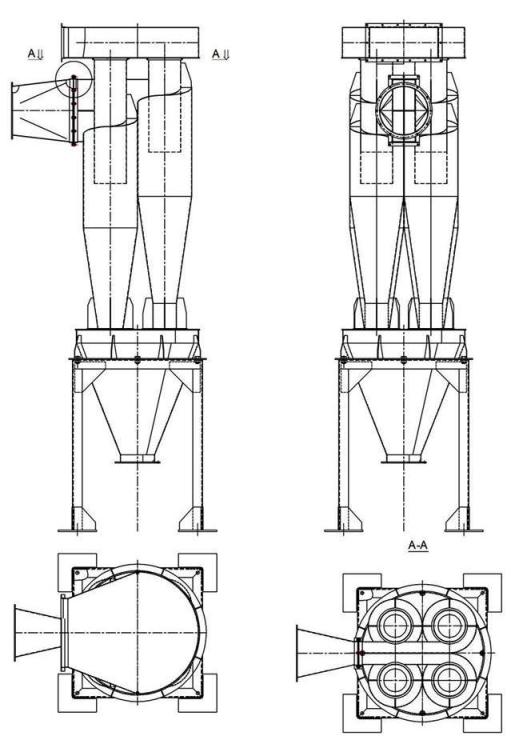 чертеж циклона У21-ББЦ в Голышманово
